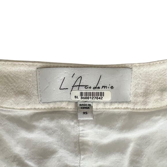 L'Academie Revolve Women’s The Janeiro Tie Front Bell Sleeve White Mini Dress XS - Picture 4 of 13